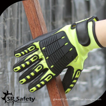 SRSAFETY TPR coser en los guantes de trabajo anti-impacto mecánicos de trabajo